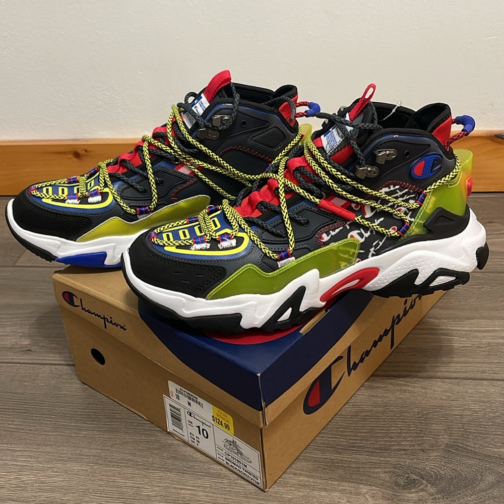 Champion Mens Bromad Twisted Athletic Shoes Multicolor CP1011851M 10 M NIB, NWT